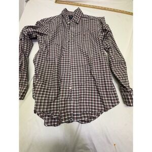 Ralph Lauren Shirt Mens S Classic Fit Tattersall Oxford Button Down Flesh Pony